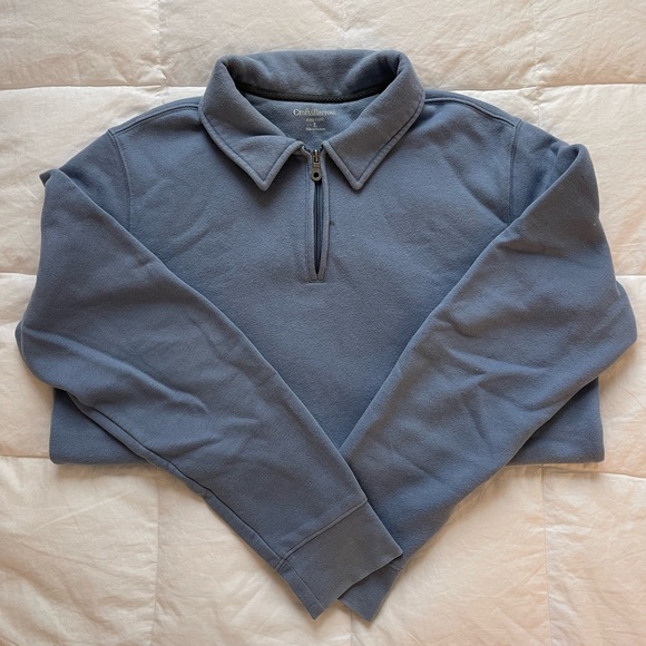 Blue Quarter-Zip Sweatshirt - Picture 1 of 2